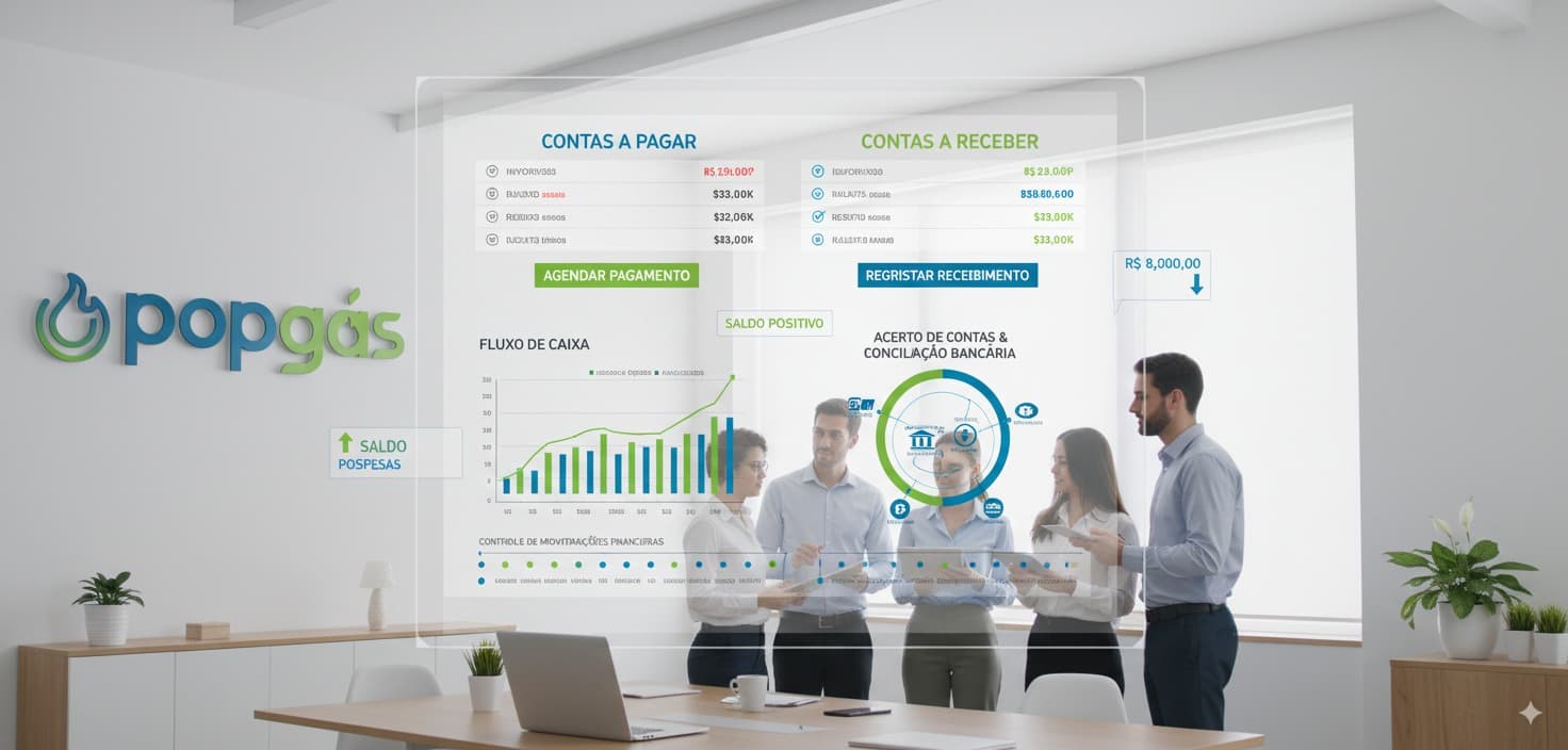 Painel financeiro do PopGás